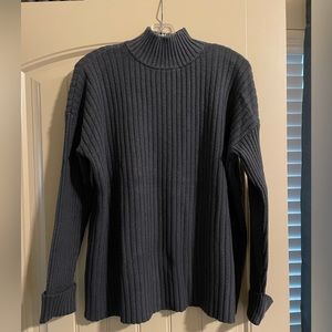 Loft Dark Gray Mock Neck Sweater